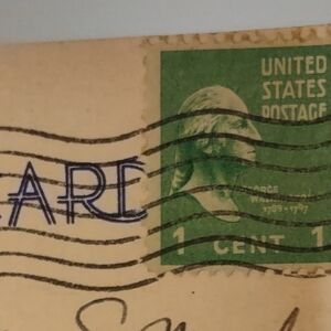 Antique one cent George Washington stamp